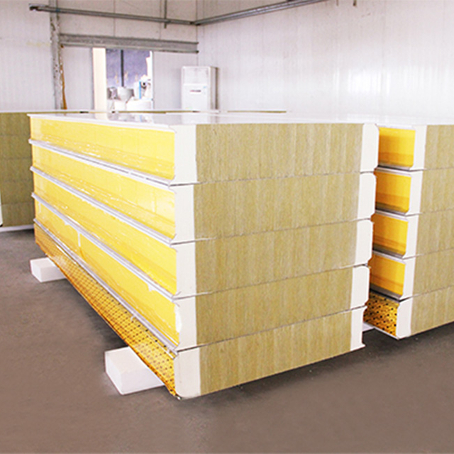 Insulated Fireproof Rockwool Sandwich Panel Wall/Roof Panel for Workshop Building Rockwool Sandwich Panel